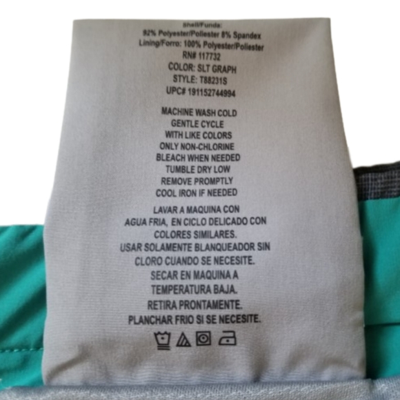 ZeroXposur Mens Swim Trunks Medium Lined Board Shorts Stretch Gray Pockets - Picture 2 of 9